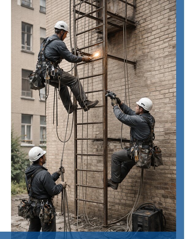 Ремонт пожарной лестницы в Урюпинске от 7726 р. | ВЫСОТНИК-Рюп