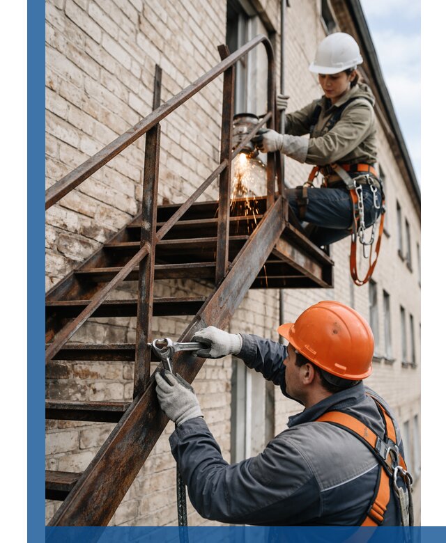 Ремонт и восстановление пожарных лестниц с выездом в Урюпинске
