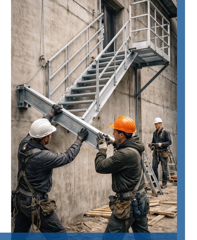 Монтаж металлических лестниц в Урюпинске от 15452 р. | ВЫСОТНИК-Рюп