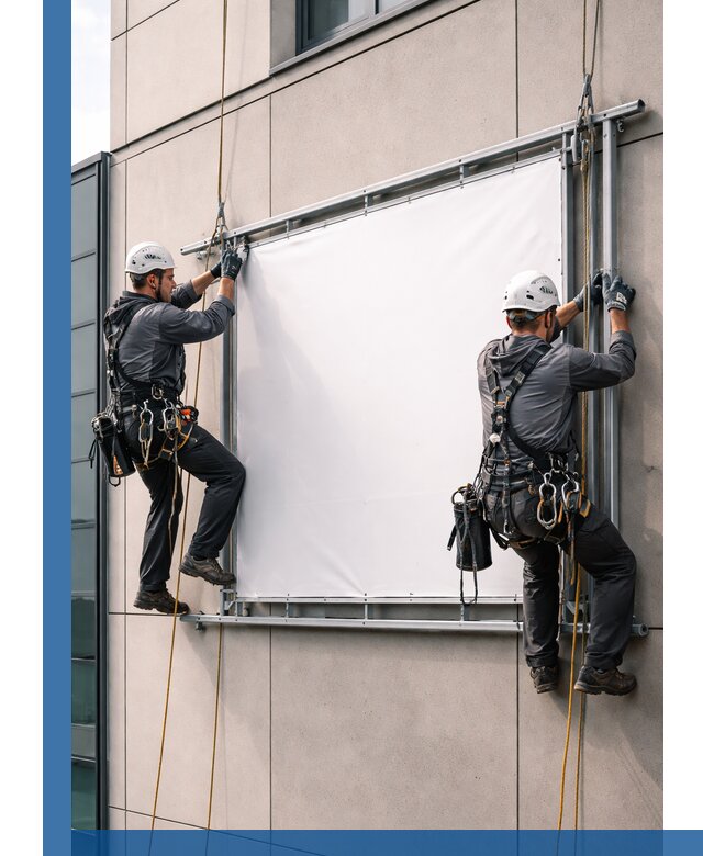 Монтаж наружной рекламной вывески в Урюпинске под ключ