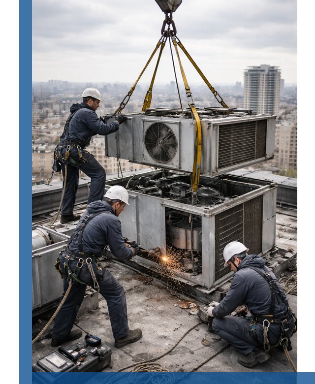 Демонтаж крышной установки в Урюпинске любой сложности