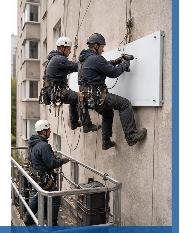 Монтаж табличек и указателей в Урюпинске от 3605 р. | ВЫСОТНИК-Рюп