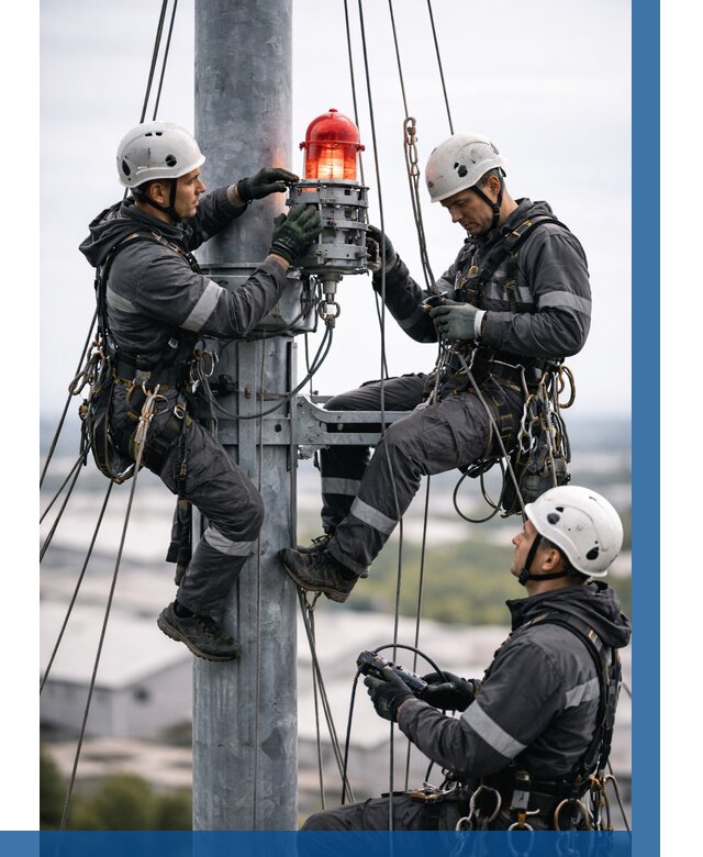 Монтаж заградительных огней в Урюпинске от 8756 р. | ВЫСОТНИК-Рюп