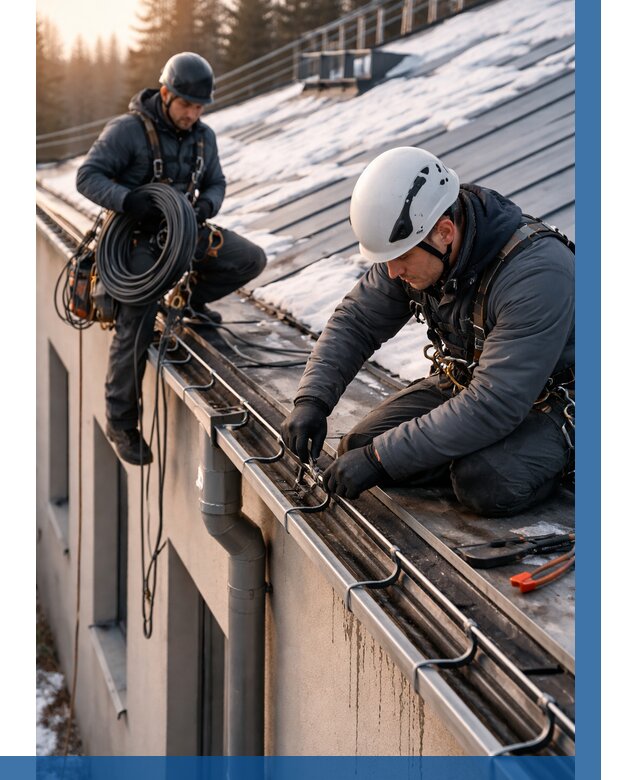 Монтаж греющего кабеля на кровле в Урюпинске от 464 р. | ВЫСОТНИК-Рюп