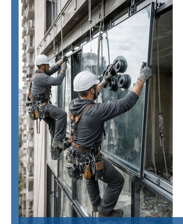 Витражное остекление фасадов и лоджий в Урюпинске под ключ