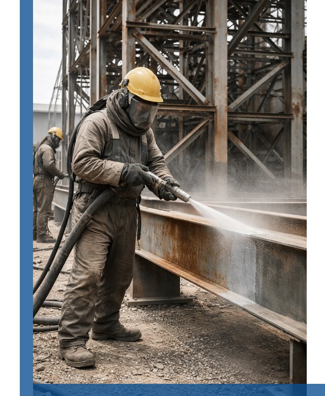 Пескоструйная очистка металлоконструкций в Урюпинске промышленная