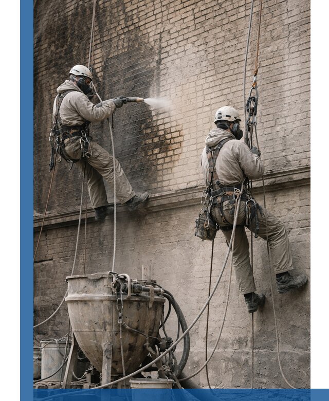 Пескоструйная очистка фасадов в Урюпинске профессионально