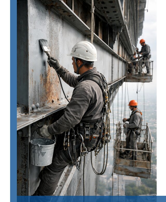 Покраска металлоконструкций на высоте в Урюпинске профессионально