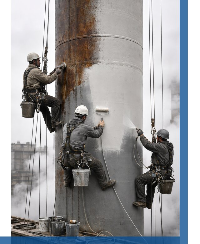 Покраска дымовых труб в Урюпинске от 8756 р. | ВЫСОТНИК-Рюп