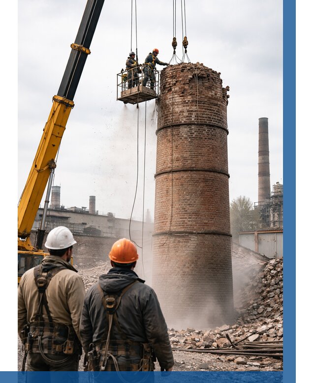 Демонтаж дымовой трубы в Урюпинске от 92709 р. | ВЫСОТНИК-Рюп, смета