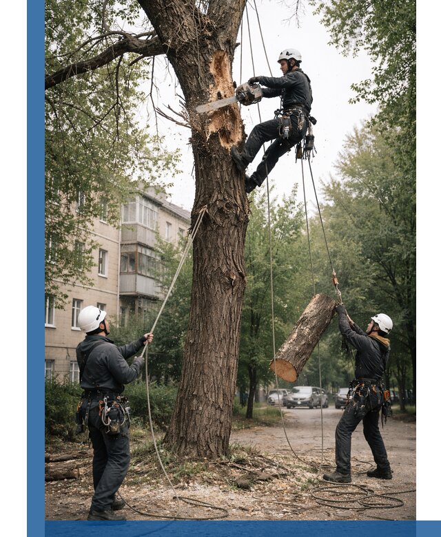 Срочное удаление аварийных деревьев в Урюпинске с гарантией безопасности