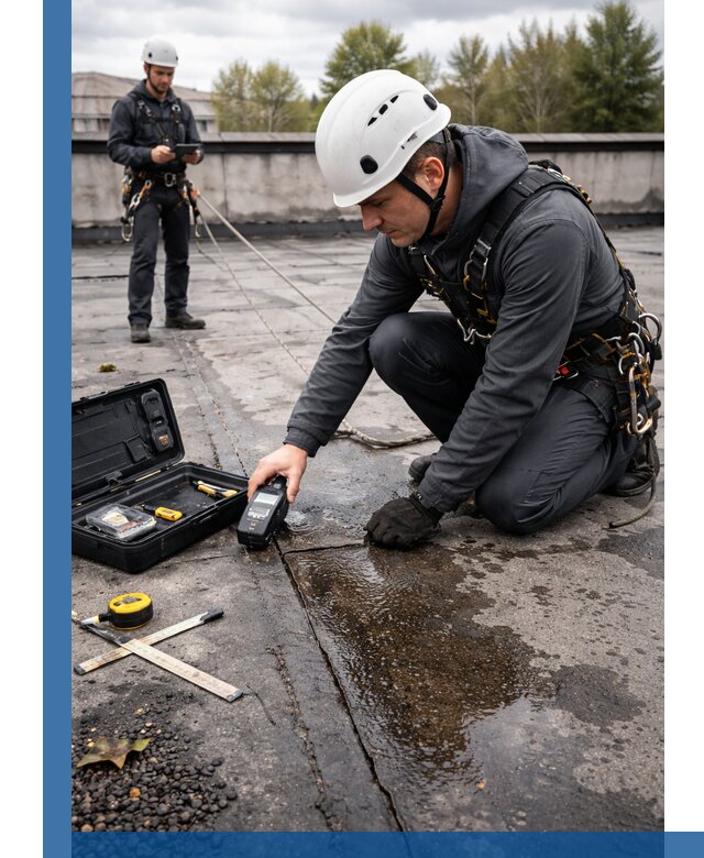 Обследование кровли на протечки и выявление дефектов в Урюпинске