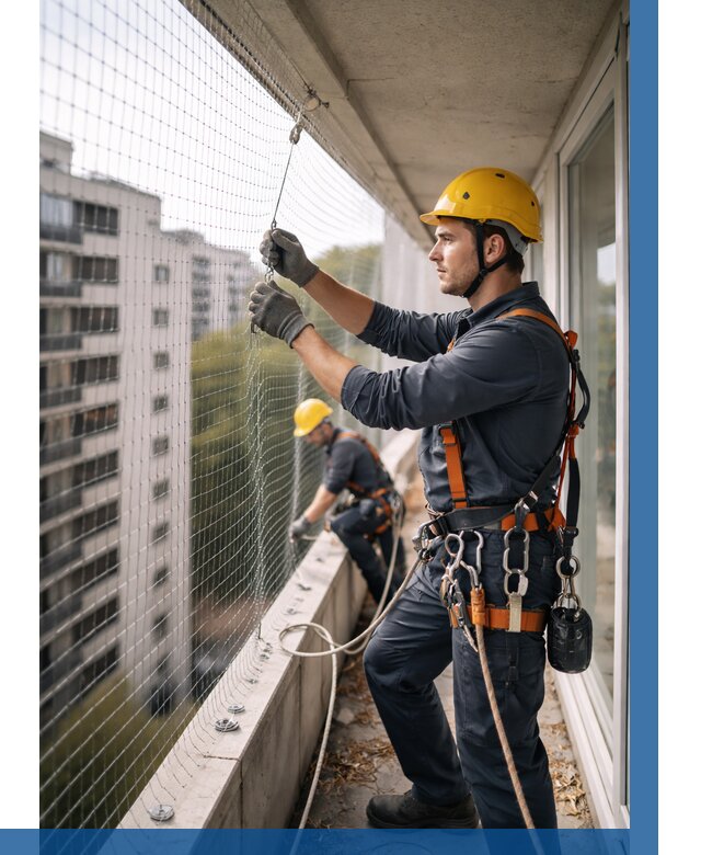 Монтаж сетки от птиц в Урюпинске от 4635 р. | ВЫСОТНИК-Рюп